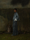 Mutedance 25 Autumn/Winter Loose Casual Pants Series Random Flower Dye Handmade MD-MD25FW108-blue (MD25FW106)